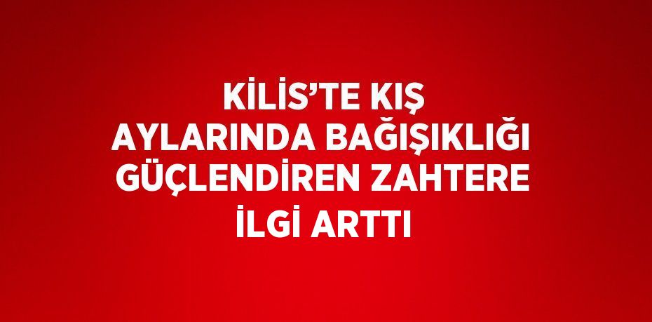 KİLİS’TE KIŞ AYLARINDA BAĞIŞIKLIĞI GÜÇLENDİREN ZAHTERE İLGİ ARTTI