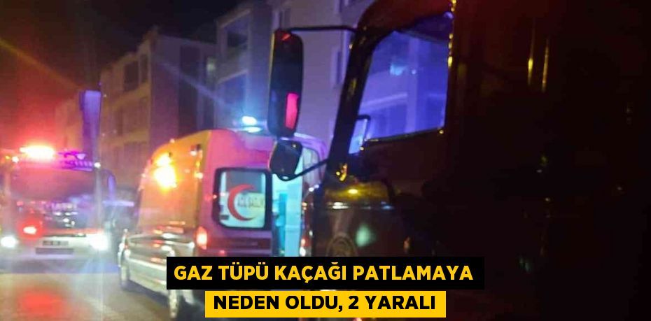 GAZ TÜPÜ KAÇAĞI PATLAMAYA NEDEN OLDU, 2 YARALI