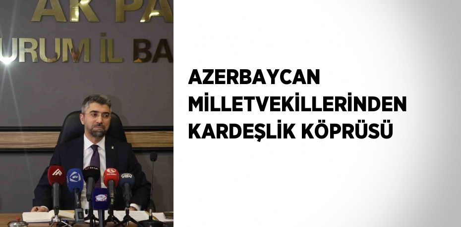 AZERBAYCAN MİLLETVEKİLLERİNDEN KARDEŞLİK KÖPRÜSÜ