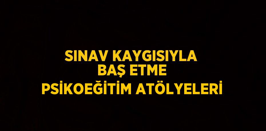 SINAV KAYGISIYLA BAŞ ETME PSİKOEĞİTİM ATÖLYELERİ