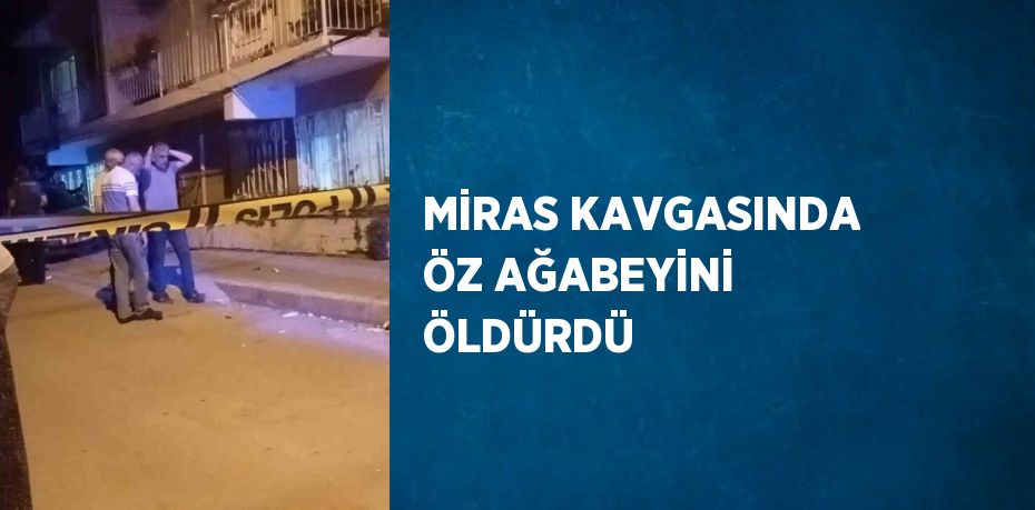 MİRAS KAVGASINDA ÖZ AĞABEYİNİ ÖLDÜRDÜ