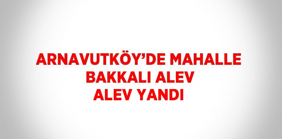 ARNAVUTKÖY’DE MAHALLE BAKKALI ALEV ALEV YANDI