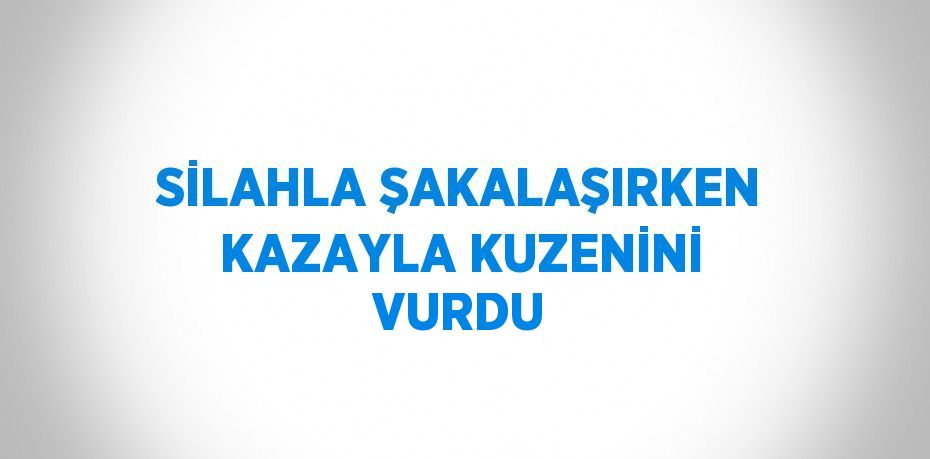 SİLAHLA ŞAKALAŞIRKEN KAZAYLA KUZENİNİ VURDU