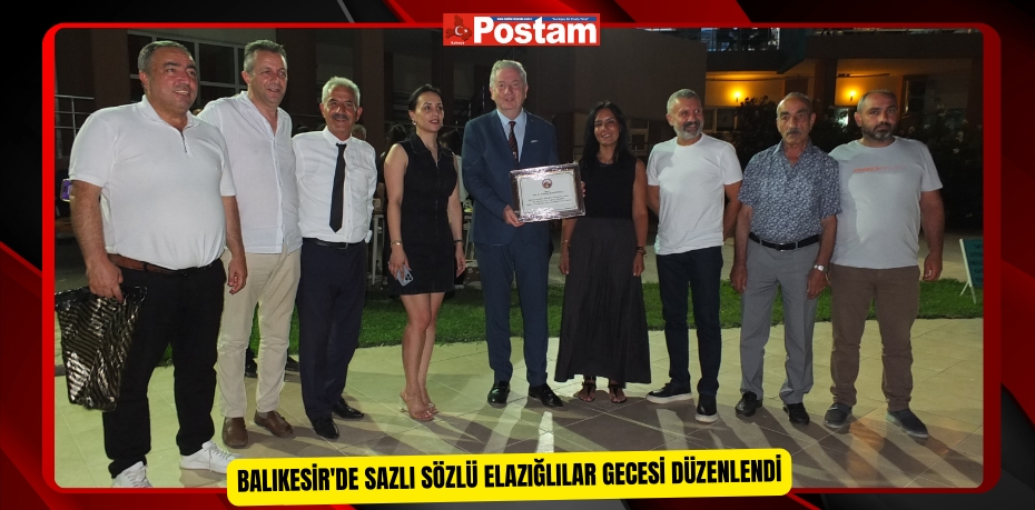 Balıkesir'de sazlı sözlü Elazığlılar Gecesi düzenlendi  