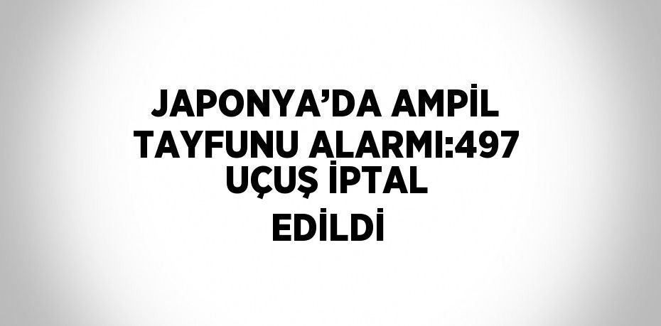 JAPONYA’DA AMPİL TAYFUNU ALARMI:497 UÇUŞ İPTAL EDİLDİ