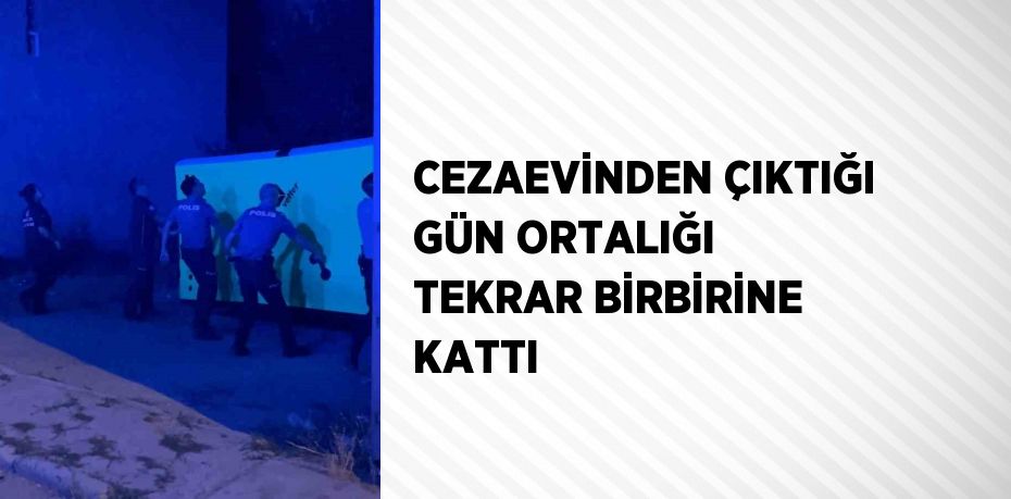 CEZAEVİNDEN ÇIKTIĞI GÜN ORTALIĞI TEKRAR BİRBİRİNE KATTI