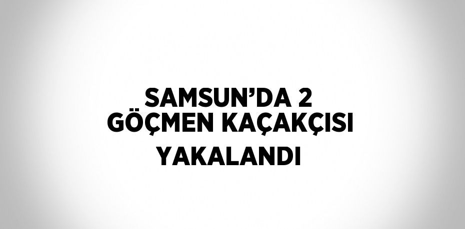 SAMSUN’DA 2 GÖÇMEN KAÇAKÇISI YAKALANDI