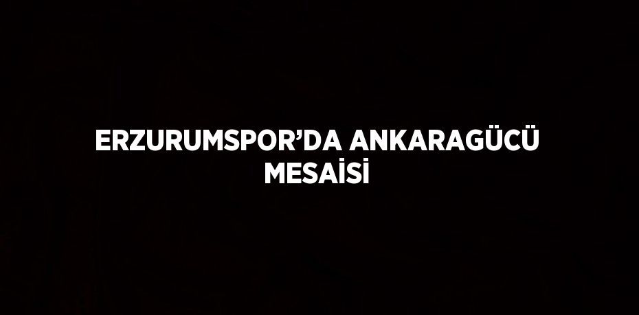 ERZURUMSPOR’DA ANKARAGÜCÜ MESAİSİ