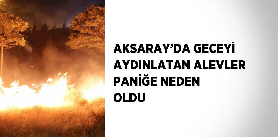 AKSARAY’DA GECEYİ AYDINLATAN ALEVLER PANİĞE NEDEN OLDU