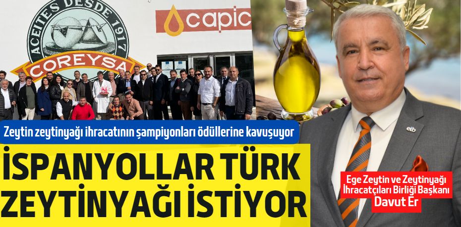 İSPANYOLLAR TÜRK  ZEYTİNYAĞI İSTİYOR