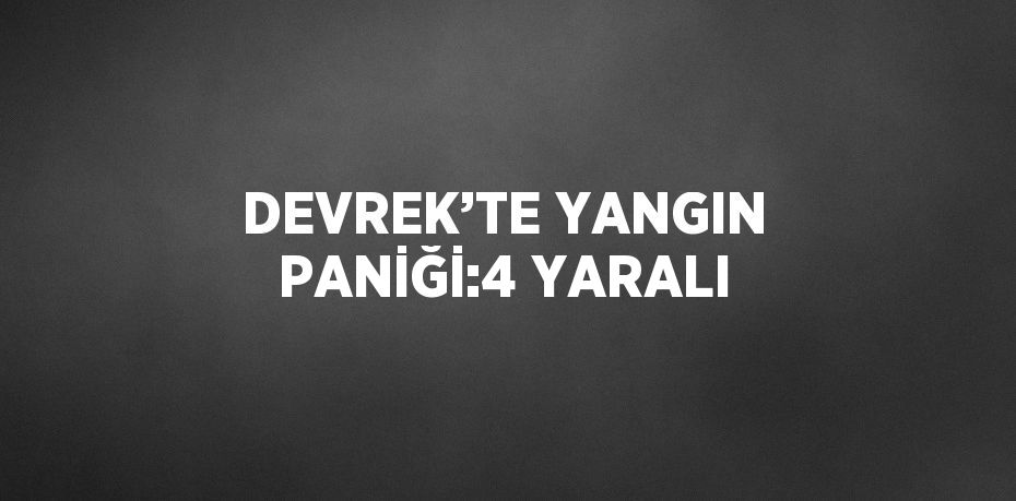 DEVREK’TE YANGIN PANİĞİ:4 YARALI