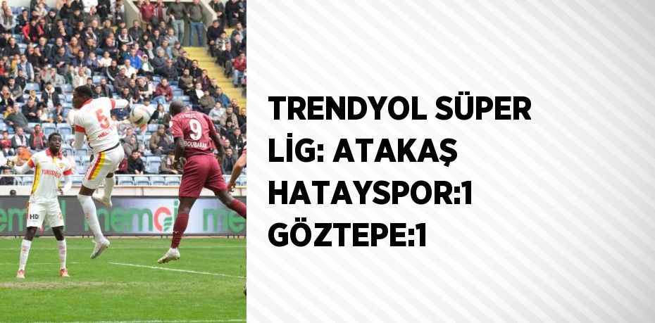 TRENDYOL SÜPER LİG: ATAKAŞ HATAYSPOR:1 GÖZTEPE:1