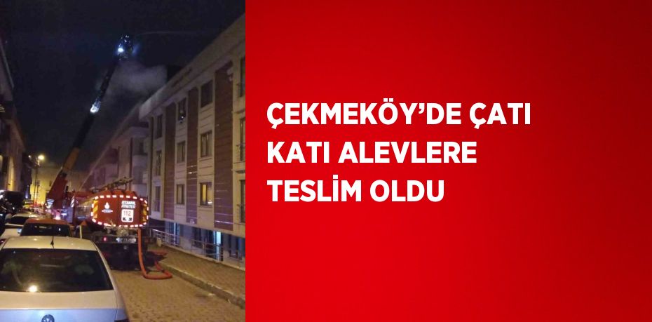 ÇEKMEKÖY’DE ÇATI KATI ALEVLERE TESLİM OLDU