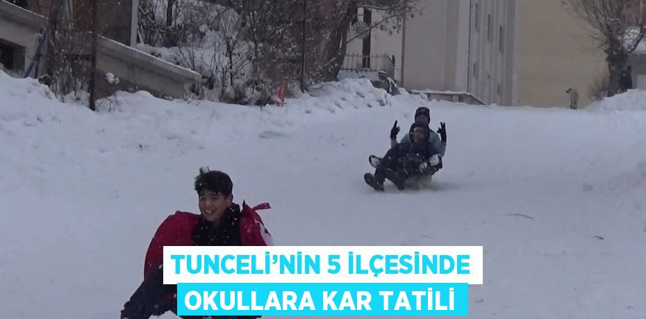 TUNCELİ’NİN 5 İLÇESİNDE OKULLARA KAR TATİLİ