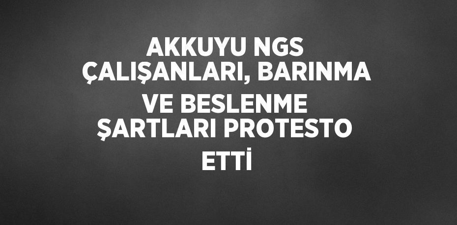 AKKUYU NGS ÇALIŞANLARI, BARINMA VE BESLENME ŞARTLARI PROTESTO ETTİ