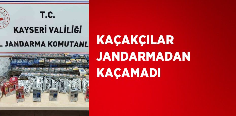 KAÇAKÇILAR JANDARMADAN KAÇAMADI