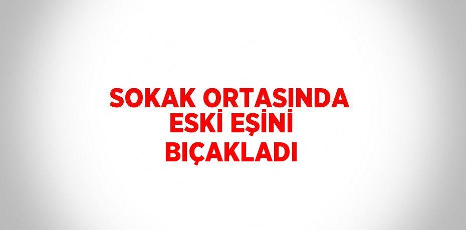 SOKAK ORTASINDA ESKİ EŞİNİ BIÇAKLADI