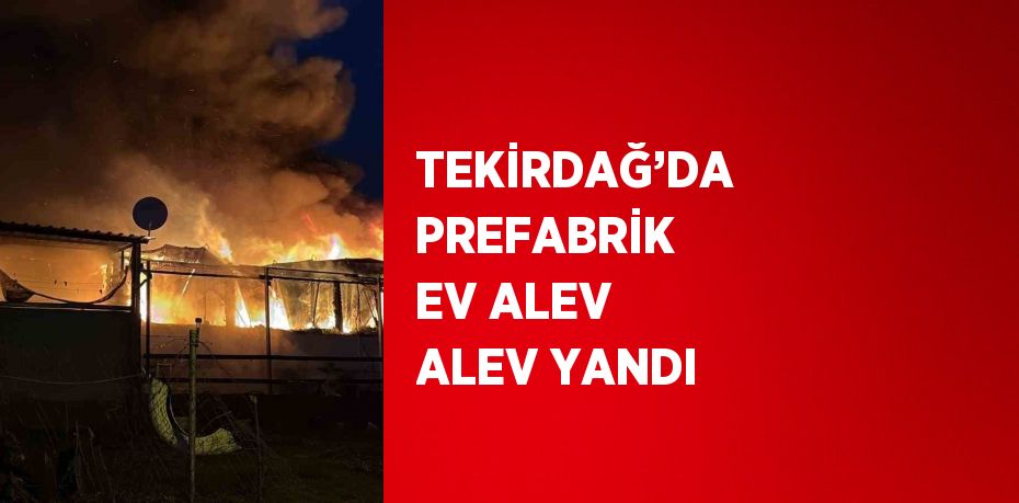 TEKİRDAĞ’DA PREFABRİK EV ALEV ALEV YANDI