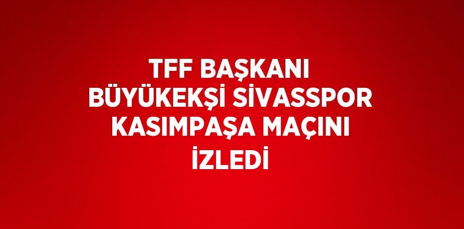 TFF BAŞKANI BÜYÜKEKŞİ SİVASSPOR KASIMPAŞA MAÇINI İZLEDİ
