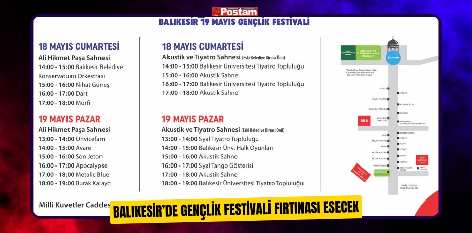 Balıkesir’de Gençlik Festivali fırtınası esecek