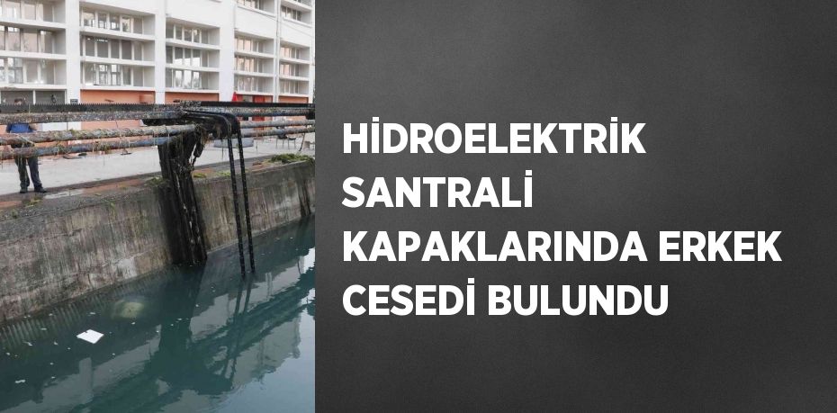 HİDROELEKTRİK SANTRALİ KAPAKLARINDA ERKEK CESEDİ BULUNDU