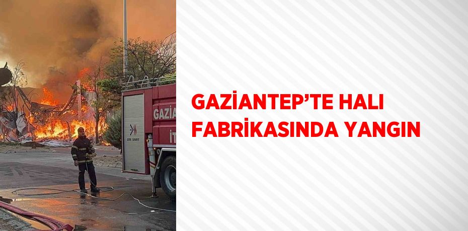 GAZİANTEP’TE HALI FABRİKASINDA YANGIN