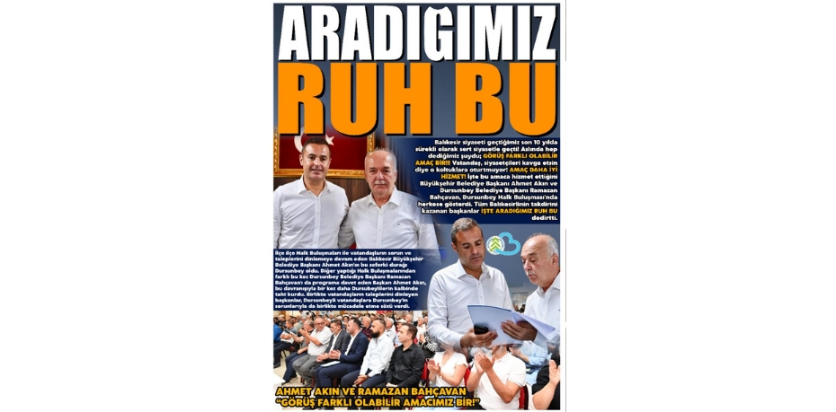 ARADIĞIMIZ RUH BU