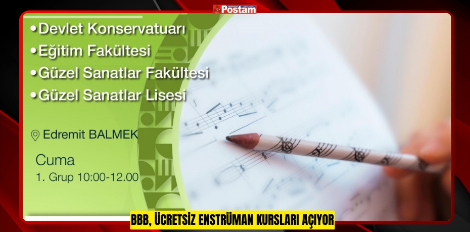 BBB, ücretsiz enstrüman kursları açıyor