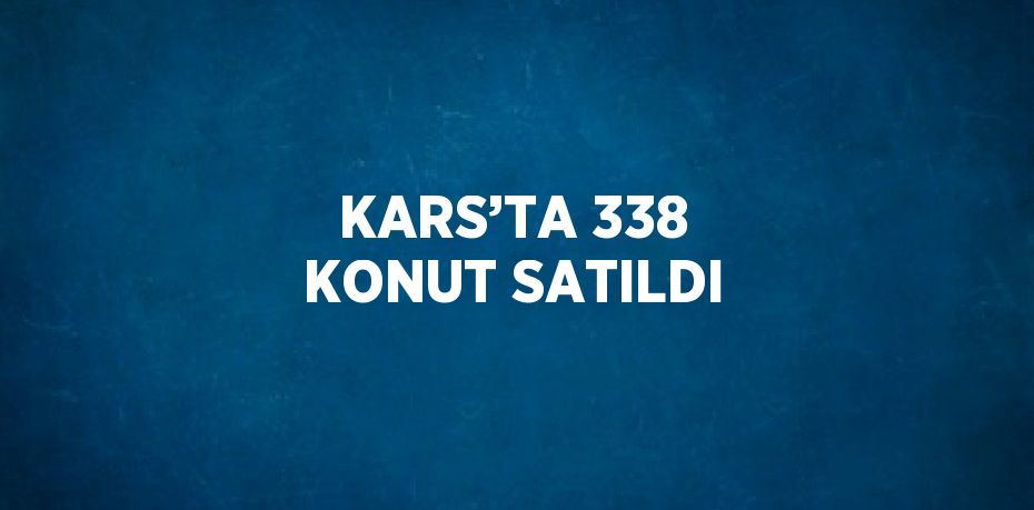 KARS’TA 338 KONUT SATILDI