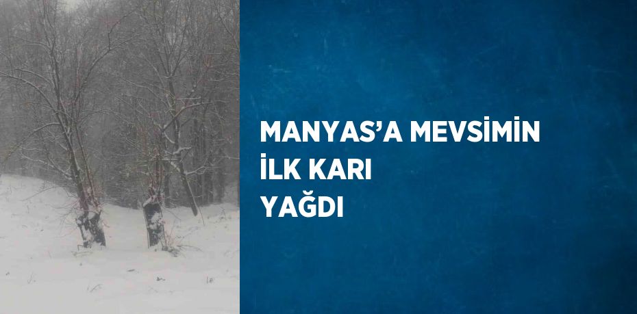 MANYAS’A MEVSİMİN İLK KARI YAĞDI