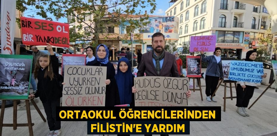 Ortaokul öğrencilerinden Filistin’e yardım