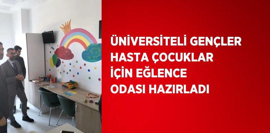 ÜNİVERSİTELİ GENÇLER HASTA ÇOCUKLAR İÇİN EĞLENCE ODASI HAZIRLADI