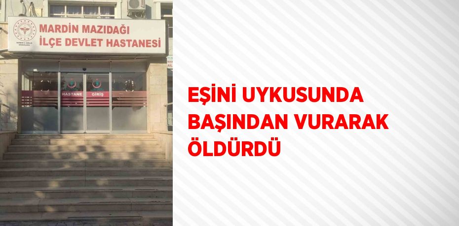 EŞİNİ UYKUSUNDA BAŞINDAN VURARAK ÖLDÜRDÜ