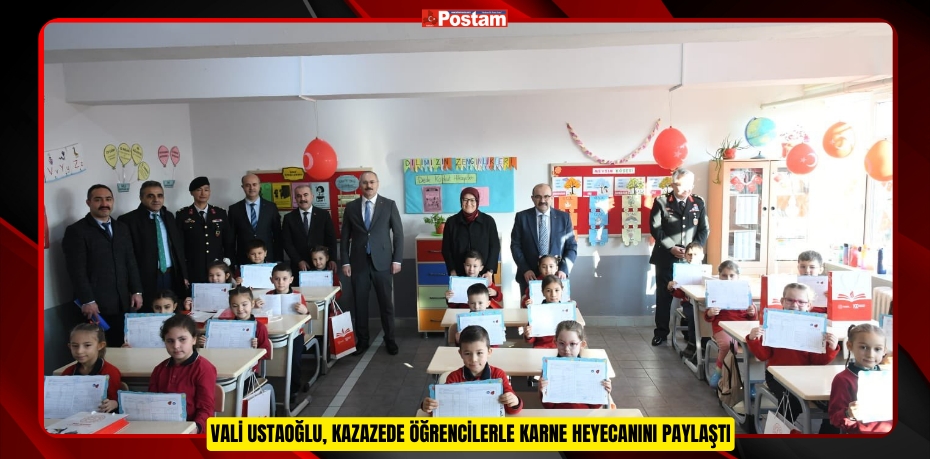 Vali Ustaoğlu, Kazazede Öğrencilerle Karne Heyecanını Paylaştı