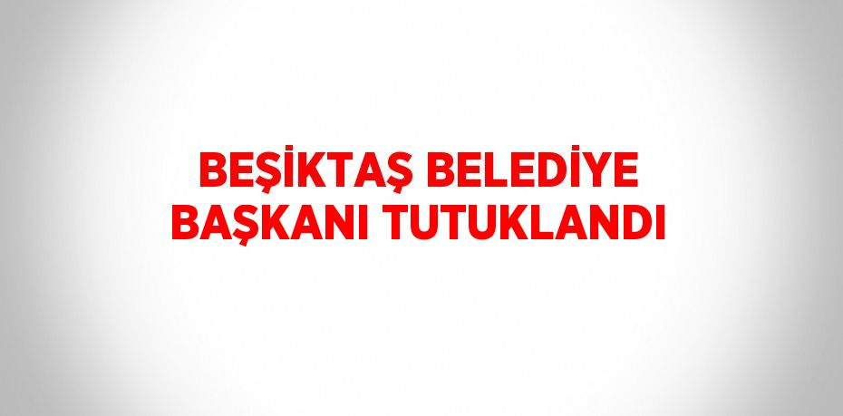 BEŞİKTAŞ BELEDİYE BAŞKANI TUTUKLANDI