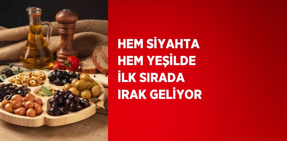 HEM SİYAHTA HEM YEŞİLDE İLK SIRADA IRAK GELİYOR