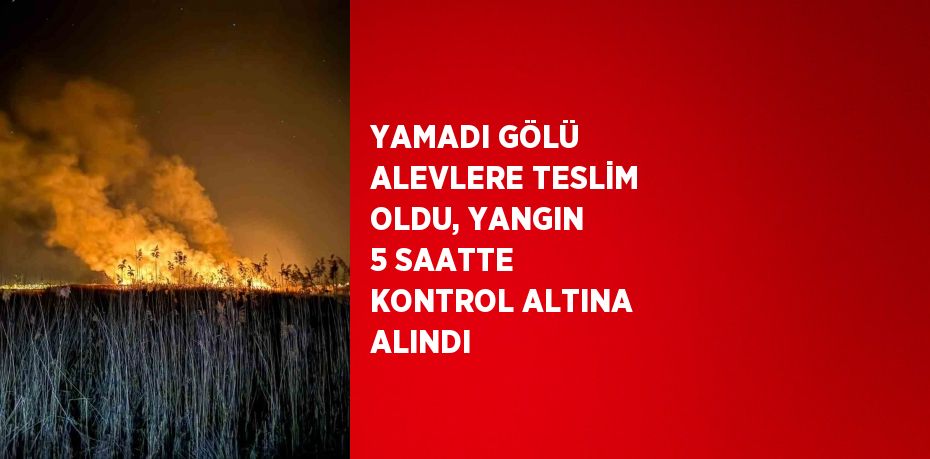 YAMADI GÖLÜ ALEVLERE TESLİM OLDU, YANGIN 5 SAATTE KONTROL ALTINA ALINDI