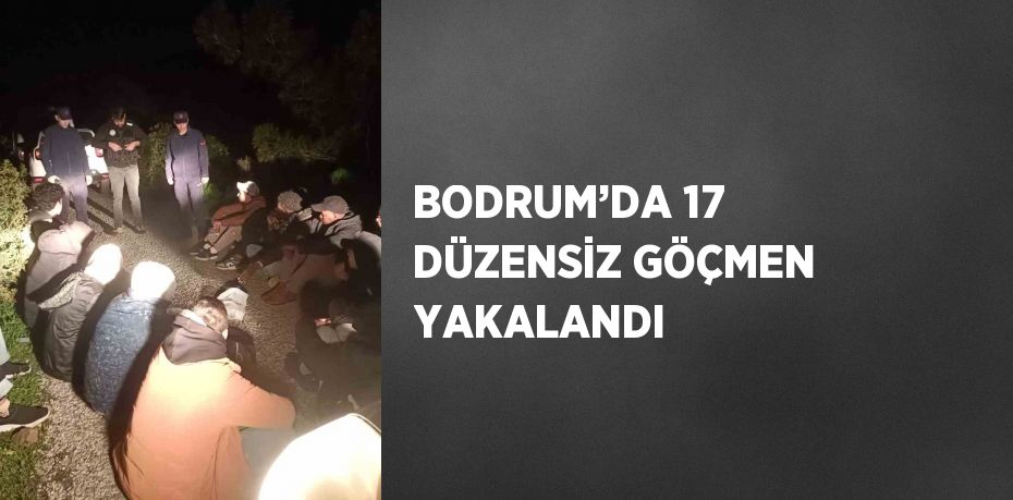 BODRUM’DA 17 DÜZENSİZ GÖÇMEN YAKALANDI