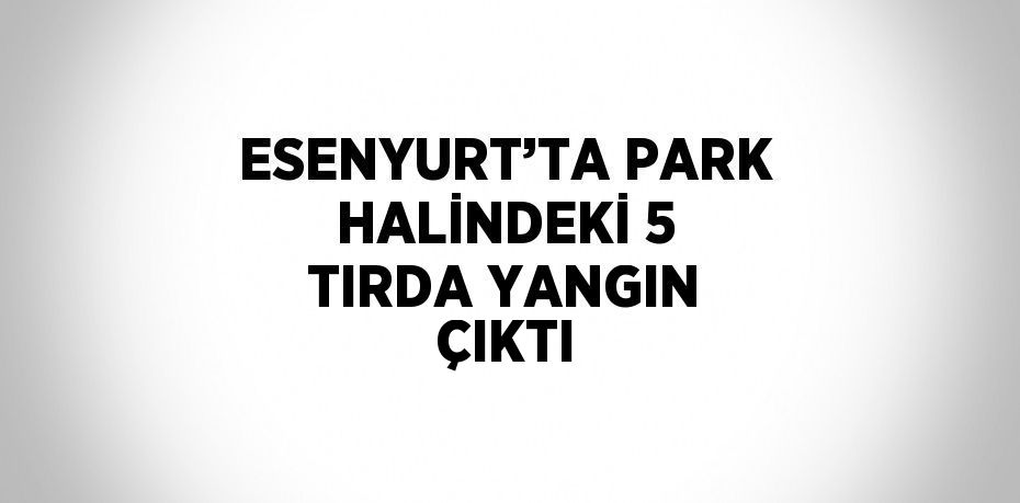 ESENYURT’TA PARK HALİNDEKİ 5 TIRDA YANGIN ÇIKTI