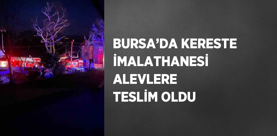 BURSA’DA KERESTE İMALATHANESİ ALEVLERE TESLİM OLDU