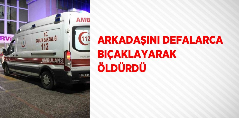 ARKADAŞINI DEFALARCA BIÇAKLAYARAK ÖLDÜRDÜ