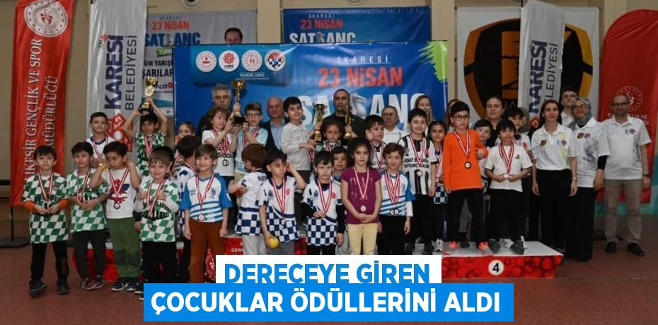 DERECEYE GİREN ÇOCUKLAR ÖDÜLLERİNİ ALDI