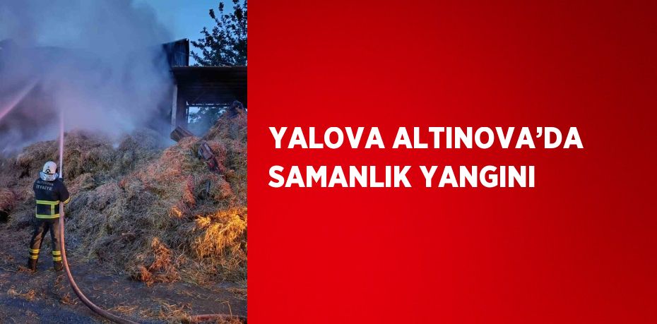 YALOVA ALTINOVA’DA SAMANLIK YANGINI