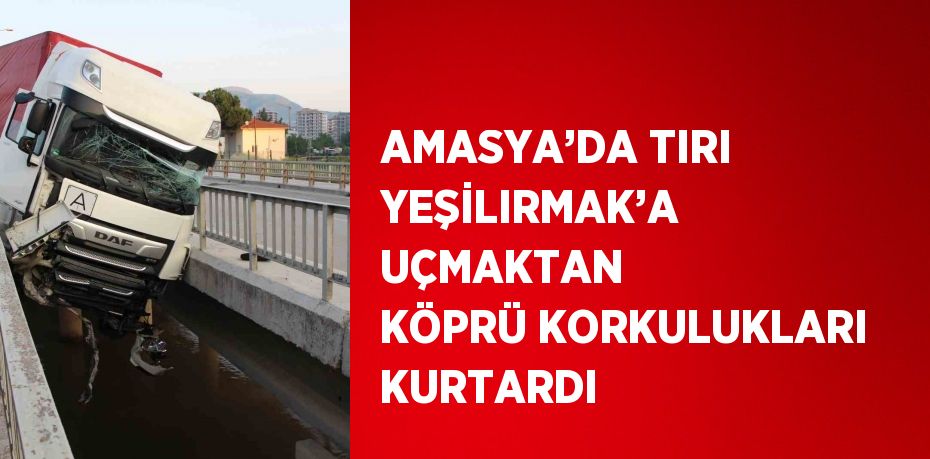 AMASYA’DA TIRI YEŞİLIRMAK’A UÇMAKTAN KÖPRÜ KORKULUKLARI KURTARDI