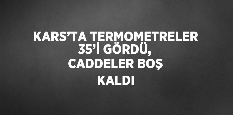 KARS’TA TERMOMETRELER 35’İ GÖRDÜ, CADDELER BOŞ KALDI