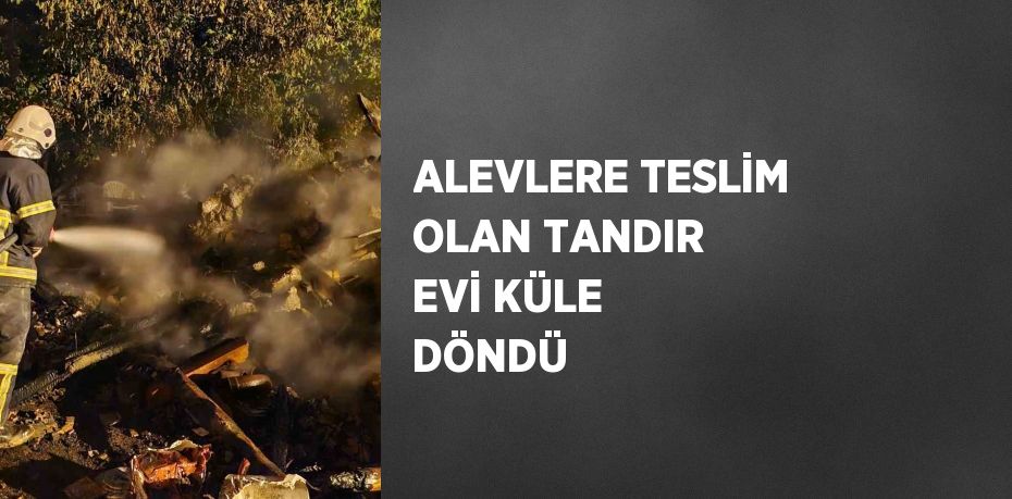 ALEVLERE TESLİM OLAN TANDIR EVİ KÜLE DÖNDÜ