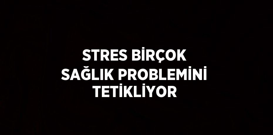 STRES BİRÇOK SAĞLIK PROBLEMİNİ TETİKLİYOR