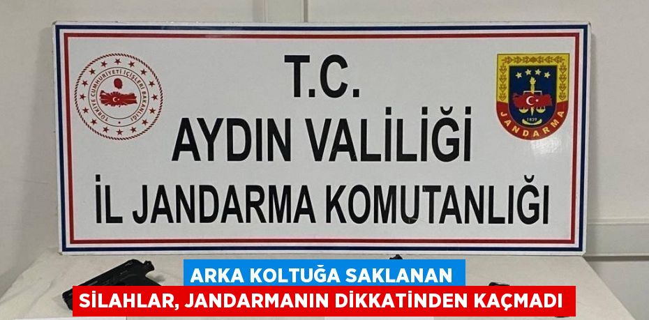 ARKA KOLTUĞA SAKLANAN SİLAHLAR, JANDARMANIN DİKKATİNDEN KAÇMADI