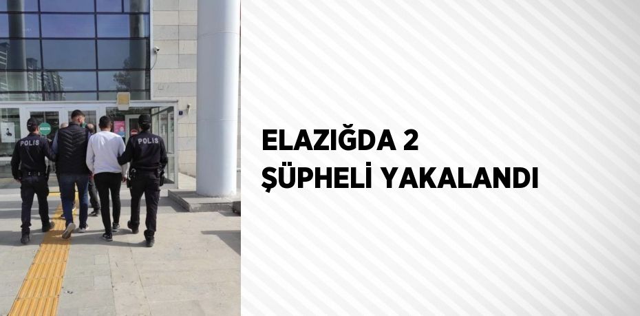 ELAZIĞDA 2 ŞÜPHELİ YAKALANDI