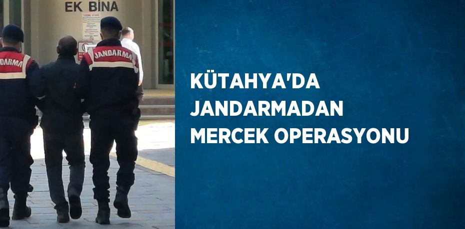 KÜTAHYA’DA JANDARMADAN MERCEK OPERASYONU